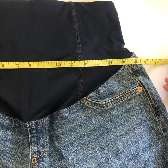 Ingrid & Isabel Maternity Over Belly Cropped Vintage Straight Jeans Size 8 - Picture 12 of 16